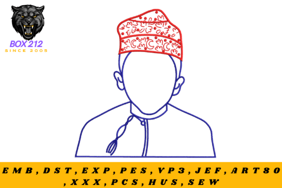 Arab Man Digital Embroidery Design