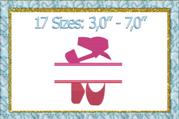 Ballet Split Embroidery Design