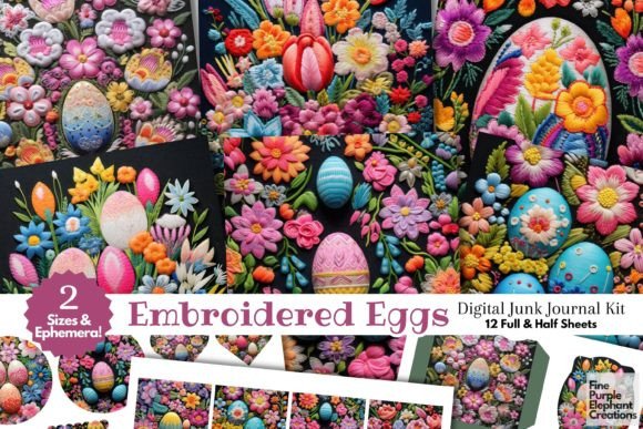 Embroidery Spring Easter Egg Junk Page