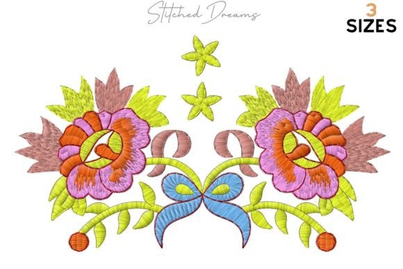 Enchanting Floral Harmony Embroidery