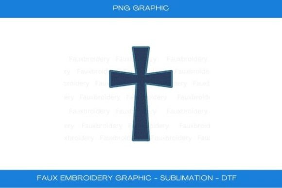 Faux Jean Embroidery Cross