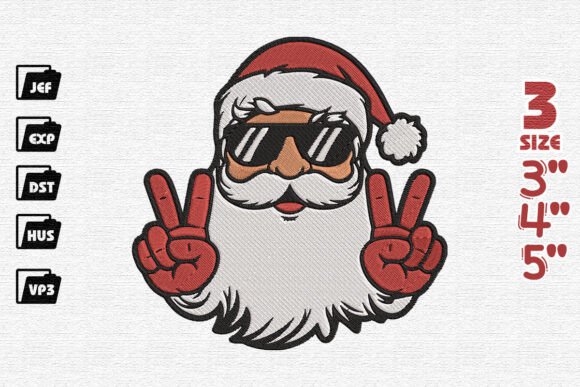 Holiday Cheer, Santa Christmas Embroidery