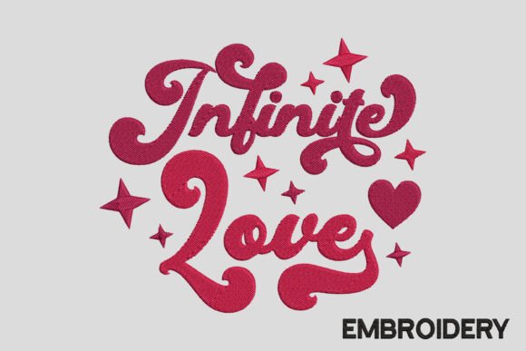 Infinite Love Valentine Embroidery