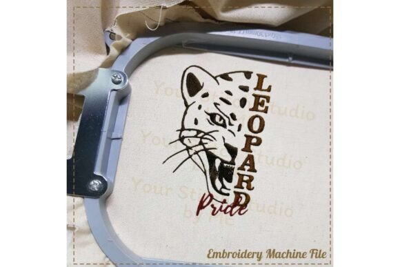 Leopard Pride Embroidery Design - Mascot