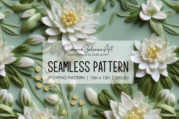Review: Waterlilies Embroidery Seamless Pattern for Real Projects