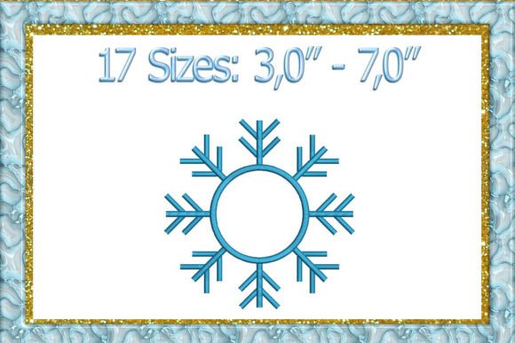 Snowflake Frame Embroidery Design
