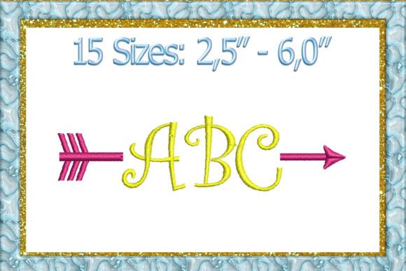 Split Arrow Machine Embroidery Design